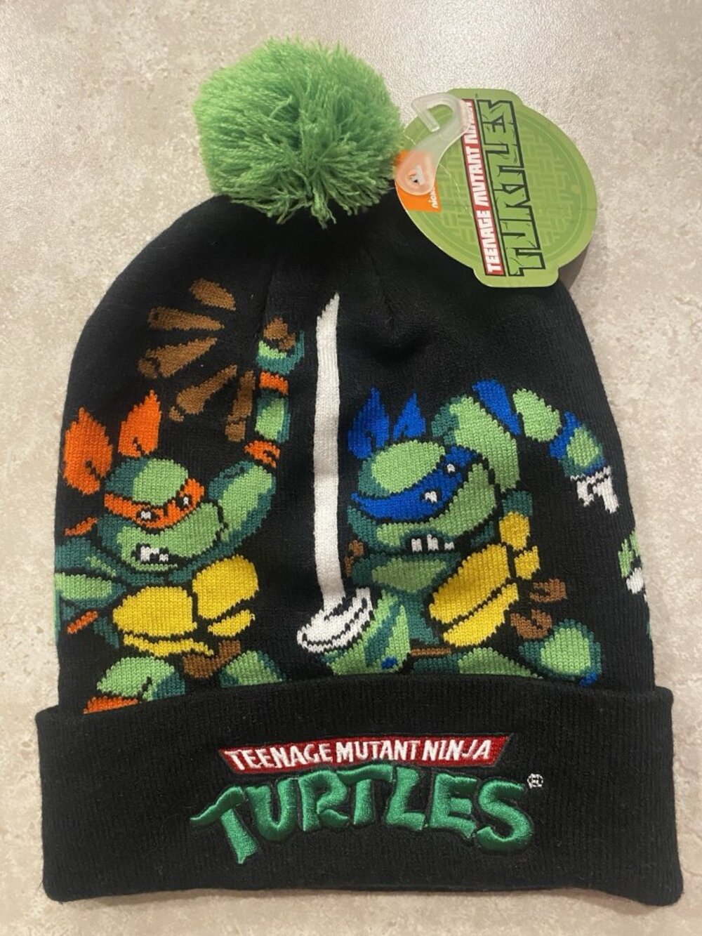TMNT Knitted Pom Knit Style#20856841 Bioworld From The 1989 Konami Arcade Game!